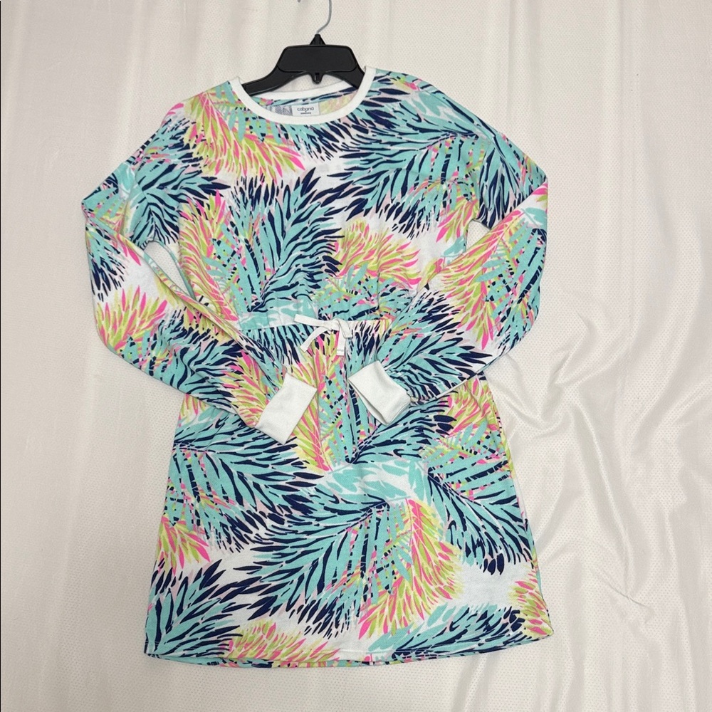 Crown & Ivy Multicolor Leaf Print Kids Dress